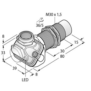 Capteur inductif TURCK NI15-EM30WDTC-Y1X - détecteur de proximité inductif