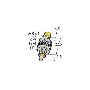 Capteur inductif TURCK NI5-M08K-VP6X 7M - détecteur de proximité inductif