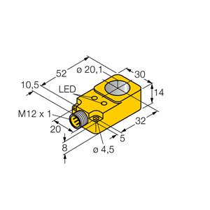 Capteur inductif TURCK BI20R-Q14-AN6X2-H1141 - détecteur de proximité inductif