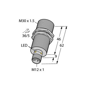 Capteur inductif TURCK BI15U-EM30WD-AN6X-H1141 - détecteur de proximité inductif
