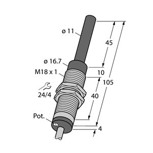 Capteur inductif TURCK WI40-M18-LIU5 - détecteur de proximité inductif