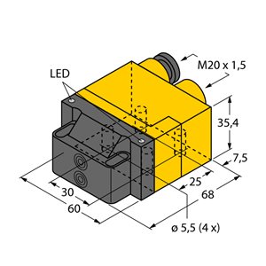 Capteur inductif TURCK NI4-DSU26TC-2ADZ30X2 - détecteur de proximité inductif