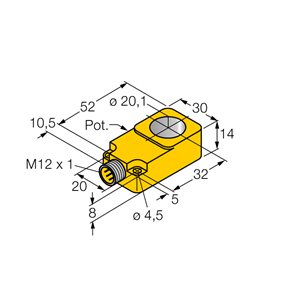 Capteur inductif TURCK BI20R-Q14-LU-H1141 - détecteur de proximité inductif
