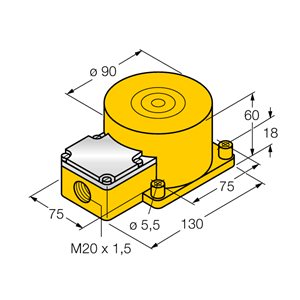 Capteur inductif TURCK NI50-K90SR-Y1 - détecteur de proximité inductif