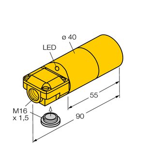 Capteur inductif TURCK NI20-K40SR-AN6X - détecteur de proximité inductif