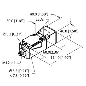 Capteur inductif TURCK NI50U-CP40-AP6X2-H1141 - détecteur de proximité inductif