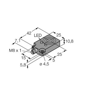 Capteur inductif TURCK BI8U-Q10-AP6X2-V1131 - détecteur de proximité inductif