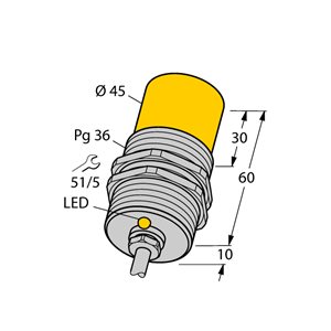 Capteur inductif TURCK NI25-G47-AP4X - détecteur de proximité inductif