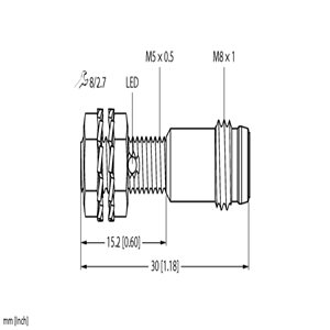 Capteur inductif TURCK BI1-EG05K-AN6X-V1331 - détecteur de proximité inductif