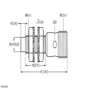 Capteur inductif TURCK NI3-EG08K-AP6X-H1341 - détecteur de proximité inductif