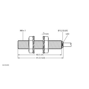 Capteur inductif TURCK BI1.5-EG08-AN6X - détecteur de proximité inductif
