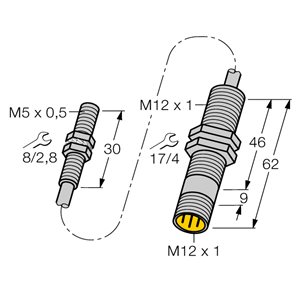 Capteur inductif TURCK BI1.5-EG05-0.3-M12-SIU-H1141 - détecteur de proximité inductif