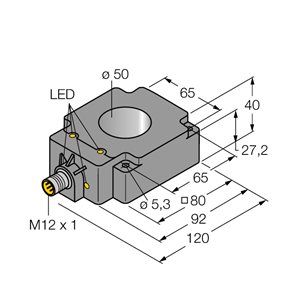 Capteur inductif TURCK BI50R-Q80-AP6X2-H1141 - détecteur de proximité inductif