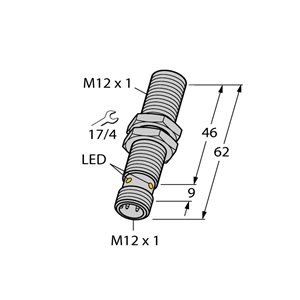 Capteur inductif TURCK BI3NF-EM12HE-AP6X2-H1141 - détecteur de proximité inductif