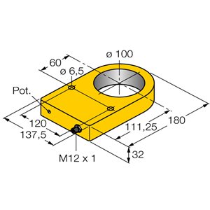 Capteur inductif TURCK NI100R-S32XL-2LU-H1141/S950 - détecteur de proximité inductif