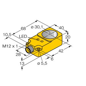 Capteur inductif TURCK BI30R-Q20-AP6X2-H1741 - détecteur de proximité inductif