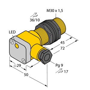 Capteur inductif TURCK NI15-P30SK-Y1X - détecteur de proximité inductif