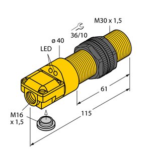 Capteur inductif TURCK NI15-P30SR-FZ3X2 - détecteur de proximité inductif