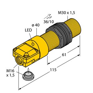 Capteur inductif TURCK NI15-P30SR-AN6X - détecteur de proximité inductif