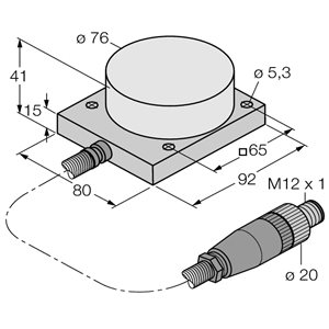 Capteur inductif TURCK NI40-CQ80/S1102 5M - détecteur de proximité inductif
