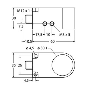 Capteur inductif TURCK BI30R-W30-DAN6X-H1141 - détecteur de proximité inductif