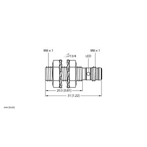Capteur inductif TURCK BI2-EG08K-AN6X-V1131 - détecteur de proximité inductif