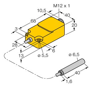 Capteur inductif TURCK BI1.5-EH6.5-0.2-Q20-2LU-H1141/S950 - détecteur de proximité inductif