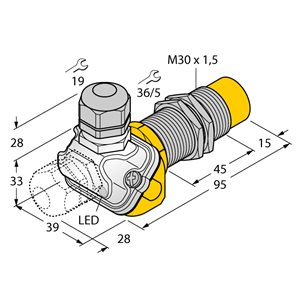 Capteur inductif TURCK NI30U-EM30WDTC-AP6X - détecteur de proximité inductif