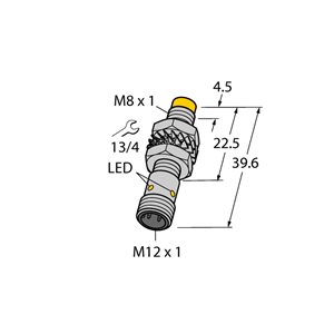 Capteur inductif TURCK NI3-M08K-VN6X-H1341 - détecteur de proximité inductif