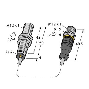 Capteur inductif TURCK BI3-M12-AD6X-0.3-RS4.23 - détecteur de proximité inductif