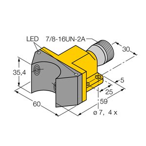 Capteur inductif TURCK NI4-DSU35-2ADZ30X2-B1151 - détecteur de proximité inductif