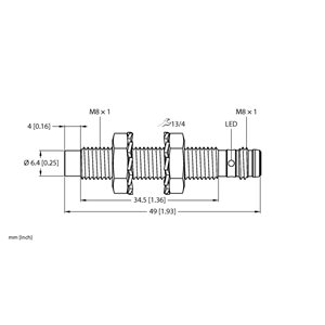 Capteur inductif TURCK NI3-EG08-AN6X-V1131 - détecteur de proximité inductif