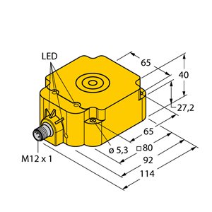 Capteur inductif TURCK BI50U-Q80-VN4X2-H1141 - détecteur de proximité inductif