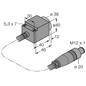 Capteur inductif TURCK NI25-CQ40/S1102 10M - détecteur de proximité inductif