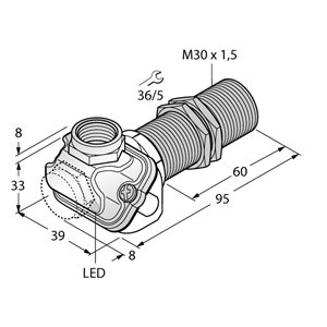Capteur inductif TURCK BI15U-EM30WDTC-AP6X - détecteur de proximité inductif