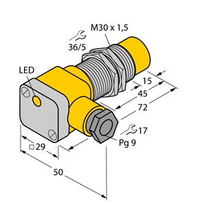 Capteur inductif TURCK NI15-G30SK-Y1X - détecteur de proximité inductif