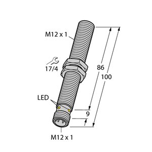 Capteur inductif TURCK BI4U-M12-VP6X-H1141 L100 - détecteur de proximité inductif