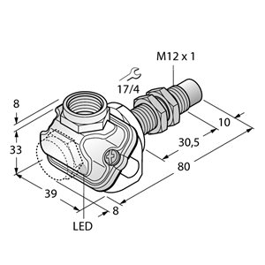 Capteur inductif TURCK NI10U-EM12WDTC-AP6X - détecteur de proximité inductif
