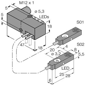Capteur inductif TURCK BI2-Q5.5-0.27-BS-2AP6X3-H1141/S34 - détecteur de proximité inductif