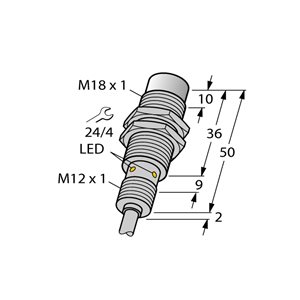 Capteur inductif TURCK NI15U-EM18WD-AN6X - détecteur de proximité inductif