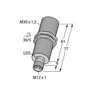 Capteur inductif TURCK BI10NF-EM30HE-AN6X2-H1141 - détecteur de proximité inductif