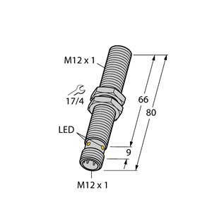 Capteur inductif TURCK BI4U-EM12WD-VP6X-H1141 L80 - détecteur de proximité inductif
