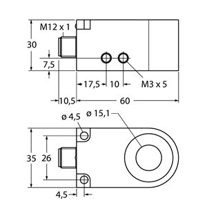 Capteur inductif TURCK BI15R-W30-DAN6X-H1141 - détecteur de proximité inductif