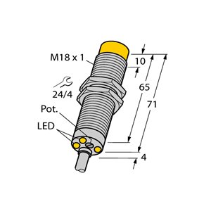 Capteur inductif TURCK DNI12U-M18E-AP4X3 - détecteur de proximité inductif