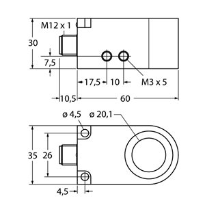 Capteur inductif TURCK BI20R-W30-DAP6X-H1141 - détecteur de proximité inductif