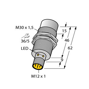 Capteur inductif TURCK NI30U-EM30WD-AN6X-H1141 - détecteur de proximité inductif