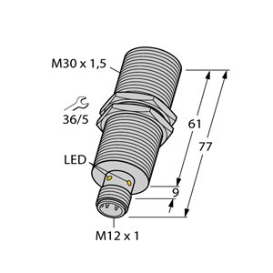 Capteur inductif TURCK BI10NF-EM30HE-AP6X2-H1141 - détecteur de proximité inductif