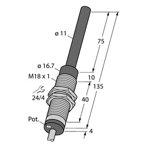 Capteur inductif TURCK WI70-M18-LIU5 - détecteur de proximité inductif