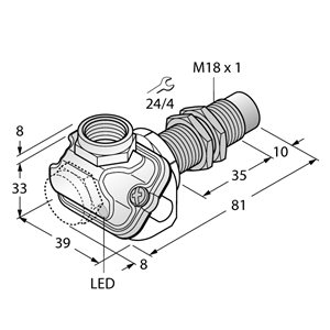 Capteur inductif TURCK NI15U-EM18WDTC-AP6X - détecteur de proximité inductif