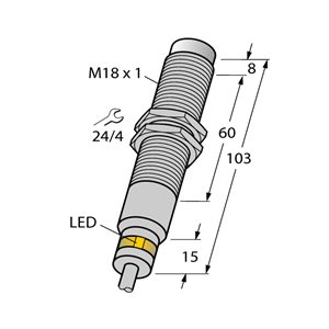 Capteur inductif TURCK NI7-EM18D-VP6X/S120 - détecteur de proximité inductif